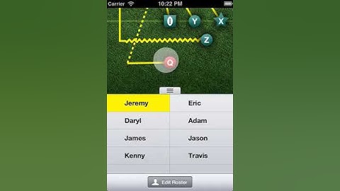 iPhone V1.3 - Roster & Postions - Flag Football Playmaker iPhone App - Tutorial 6