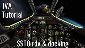 SSTO IVA only rendez-vous & docking to space station and back - KSP tutorial