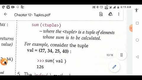 CBSE || CLASS 11 || COMPUTER SCIENCE (083) || CHAPTER 12 || TUPLES 5 VIDEO