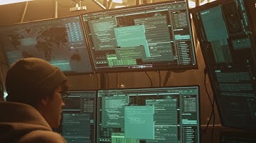 4K Hackers | Screens | Computers | Data | Stock Video Footage [ No Copyright ]