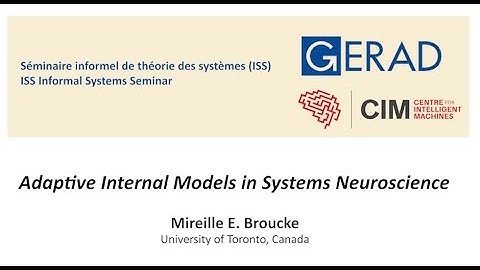 Adaptive Internal Models in Systems Neuroscience, Mireille E. Broucke