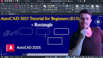 AutoCAD 2025 Tutorial for Beginners (E15) | How to Draw a Rectangle