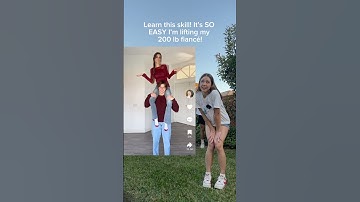 Learn this EASY partner skill! (Even I lifted my fiancé!) #tutorial #partnertrick #skill #flip