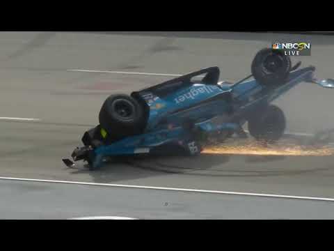 Big crash in Indycar Texas Motorspeedway start - Multiple cars out