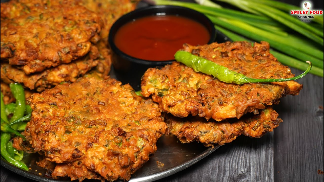 क्रिस्पी भाजी वड़े की रेसिपी इस बारिश की सीजन के लिए Bhaji Vada Recipe Hari Pyaz ki Tikki StreetFood