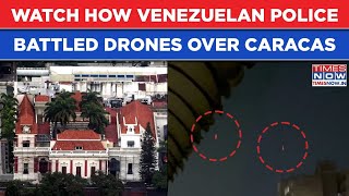 Venezuela On Edge Watch How Police Battled Drones In Caracas As Maduro Appeared In Us Court