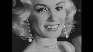 Mamie Van Doren In Italian Newsreel Footage 1958