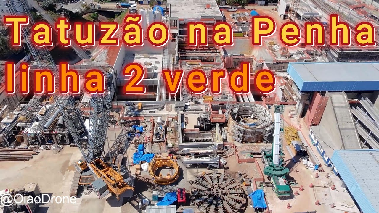 Montagem do Tatuzão - Obras Linha 2 Metrô Penha