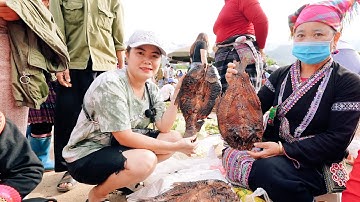 ĐI CHỢ PHIÊN SAN THÀNG LAI CHÂU ĂN BÁNH CUỐN CÁ NƯỚNG SIÊU NGON | TUYÊN XINH GÁI
