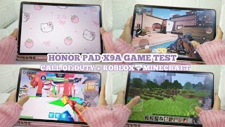 Honor Pad X9A Game Test Call Of Duty Roblox Minecraft Asmr