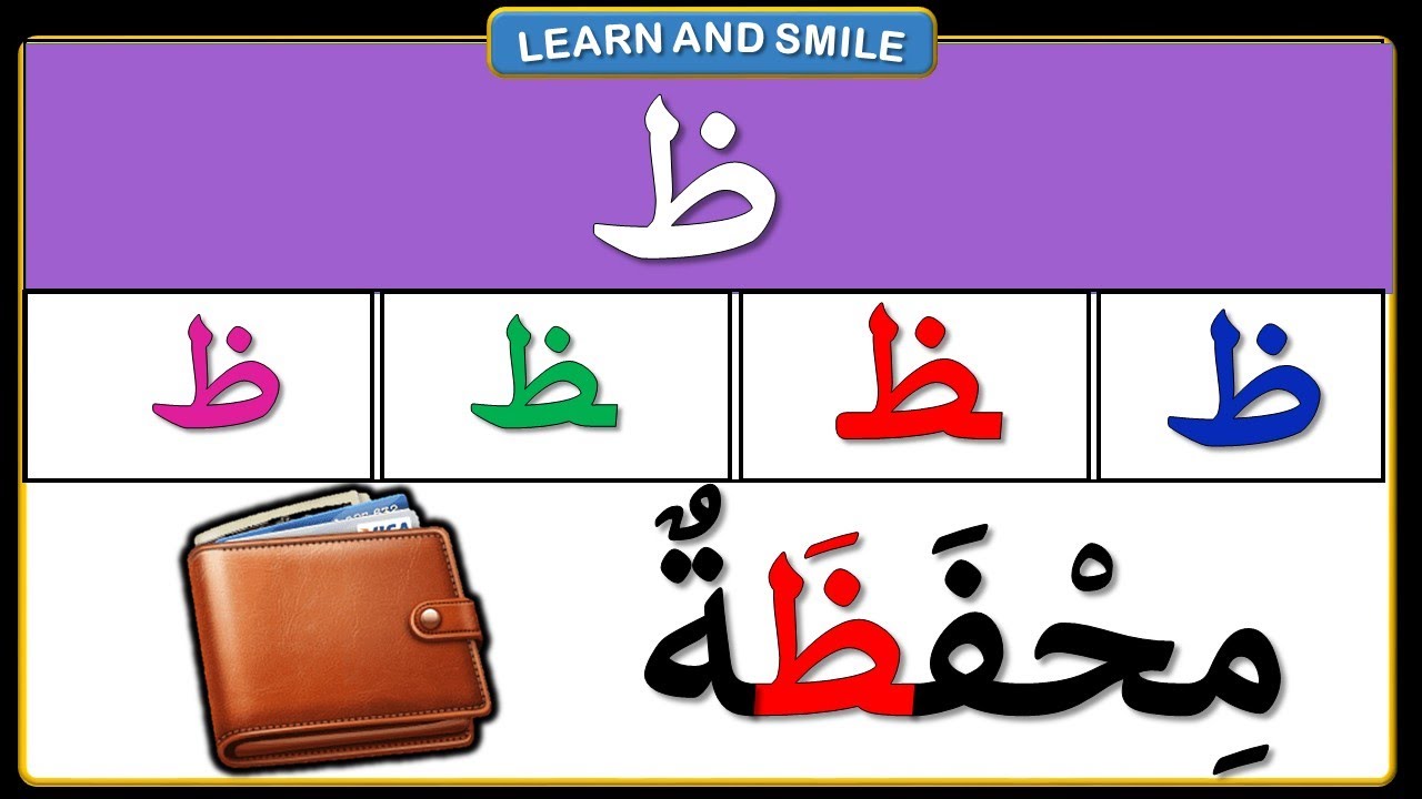 حروف اللغة العربية/أشكال حرف الظاء(ظ)حسب موقعه فى الكلمة /حرف الظاء ظ ...