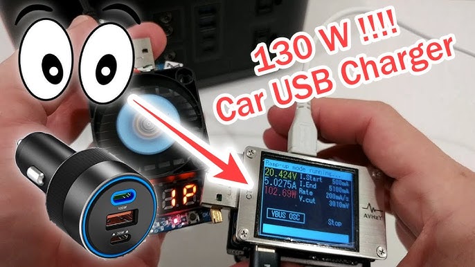 UGREEN Zigarettenanzünder USB C 130W USB C Autoladegerät 3-Port KFZ  Ladegerät.