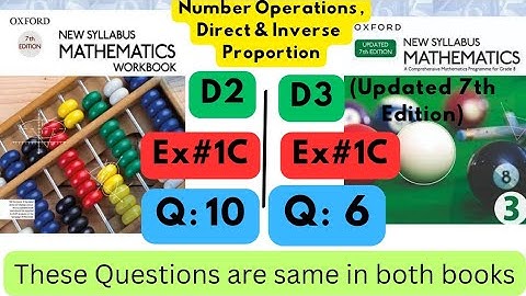 Same Questions in both books, D2, Ex#1C, Q: 10, D3(Updated Edition), Ex#1C, Q: 6