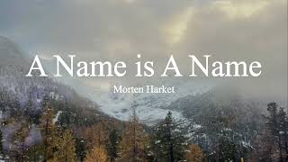 Morten Harket-Name is A Name (lyrics)