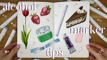 illustrating with alcohol markers 🍓 tips with Ohuhu markers
