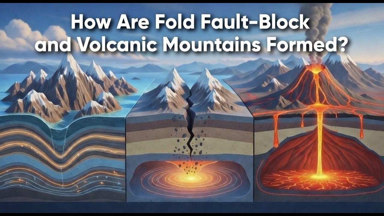 Как образуются складчатые, разломные и вулканические горы? Путешествие в геологию.