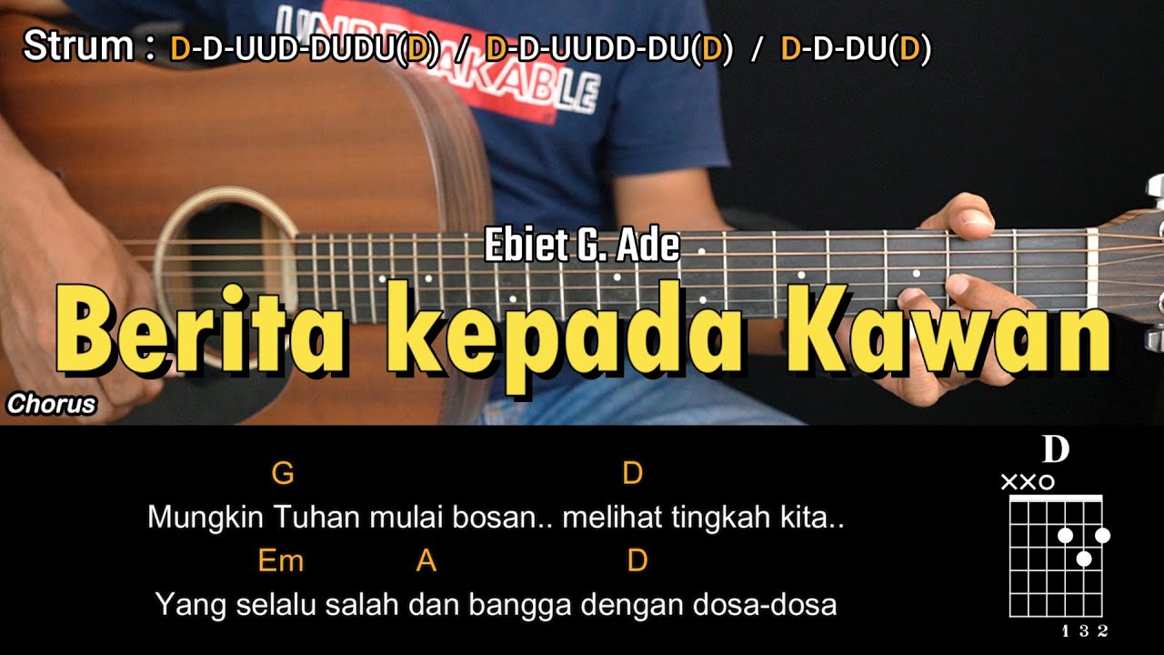 Berita kepada Kawan - Ebiet G. Ade | Tutorial Chord Gitar Mudah dan Lirik