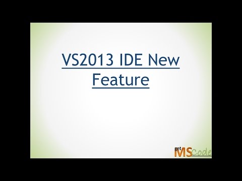 VS2013 New Features