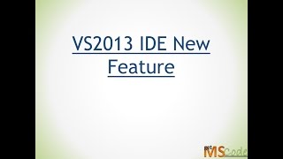 Celebrity VS2013 New Features Profile