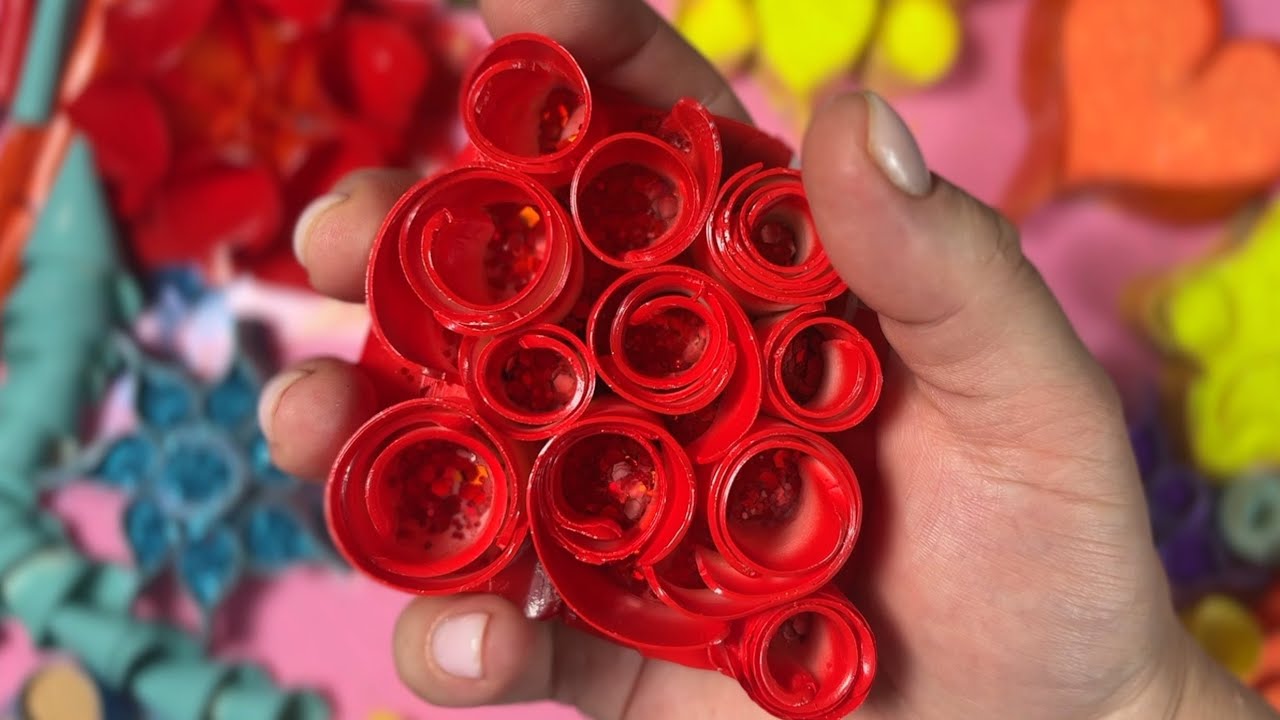 Super crunchy asmr § glitter starch § just listen and relax 🌸