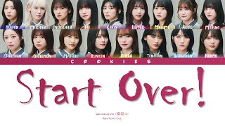 Sakurazaka46 (櫻坂46) - Start Over! (Kan/Rom/Eng Color Coded Lyrics)