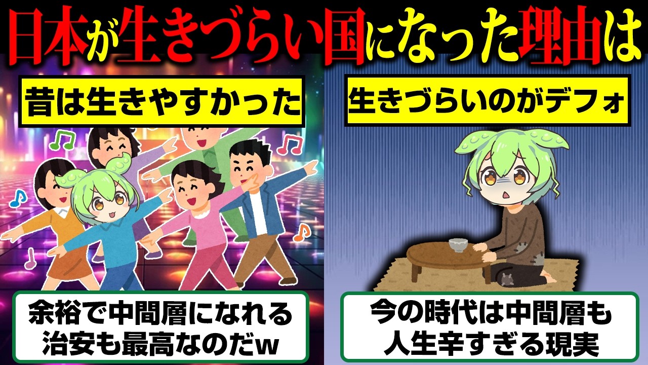 働きづらさも37カ国1位…なぜ日本はここまで生きづらくなったのか？【ずんだもん】
