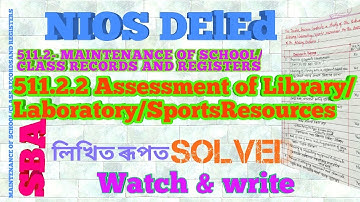 nios deled assessment of library laboratory and sports resources