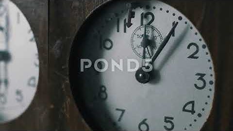 Vintage Analog Clock Timelapse With Fast Moving Hands Video