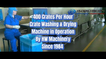 300–400 Crates Per Hour Washing & Drying Machine Industrial Crate Washer for Food Plant HW Machinery