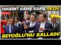 Ekrem İmamoğlu CHP&#39;nin kazandığı Beyoğlu sokaklarını gezdi! Halk coşkuyla karşıladı!