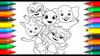 Drawing And Coloring Word Party Animals