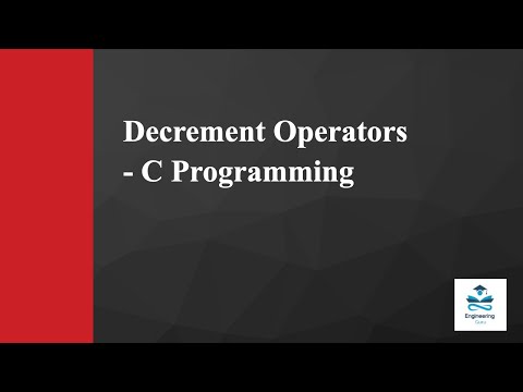 Decrement Operators - C Programming