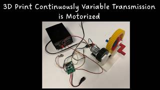 The 3D printed Continuously Variable Transmission (CVT) simulator is officially motorized