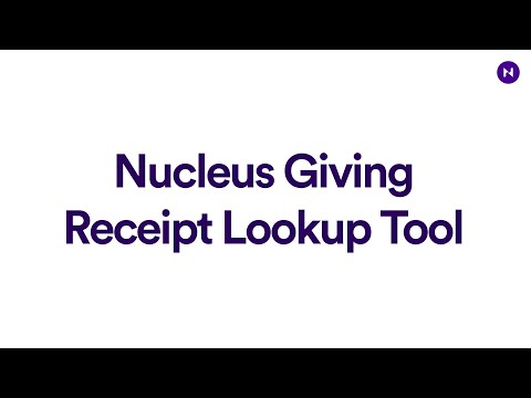 Nucleus Giving Receipt Lookup Tool