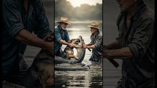 Dog Trapped In Giant Snakes Jaws Heroes Risk All To Save It.