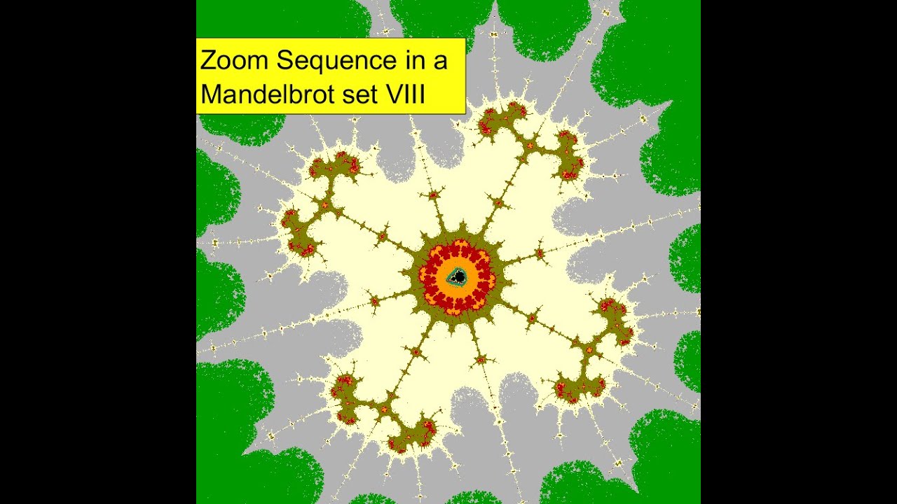 Zoom sequence in a Mandelbrot set VIII - YouTube