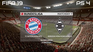 FIFA 19 FC Bayern vs Borussia Mönchengladbach Gameplay Bundesliga (4K)