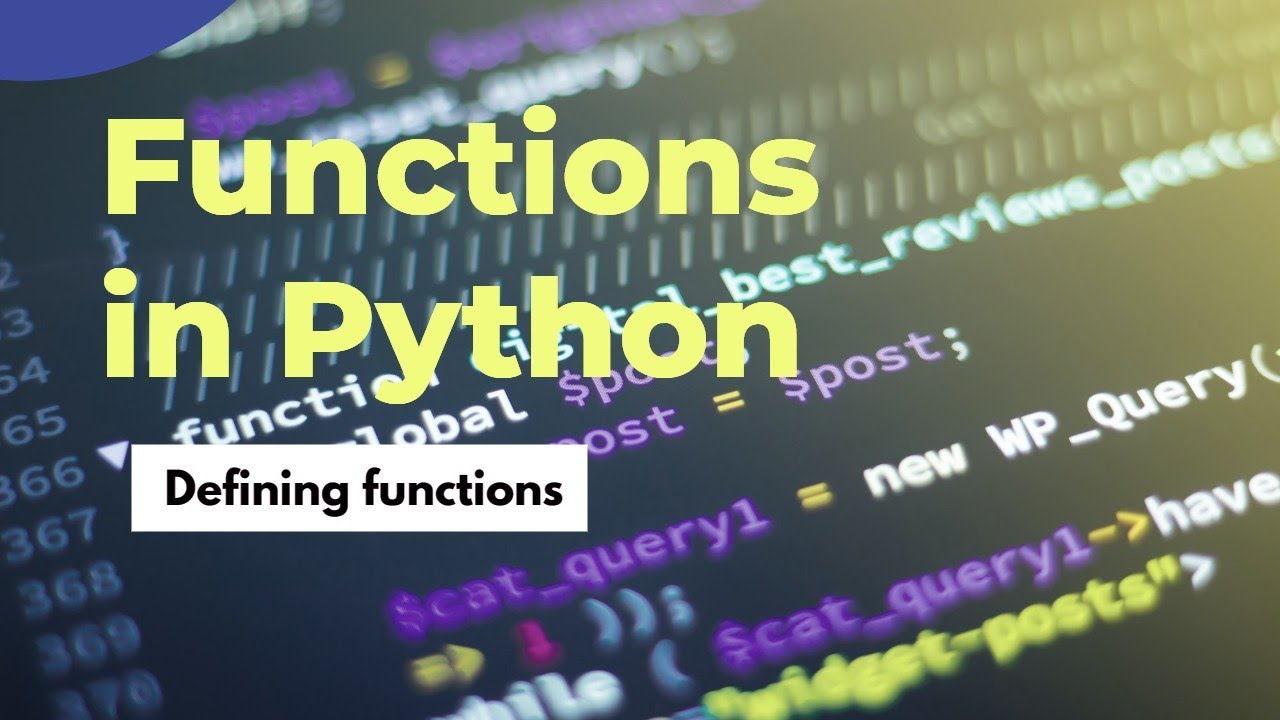 Python function Creation - YouTube