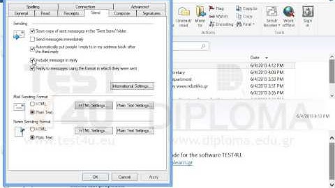 Configure Windows Live Mail so that the original message is not included in the answer.