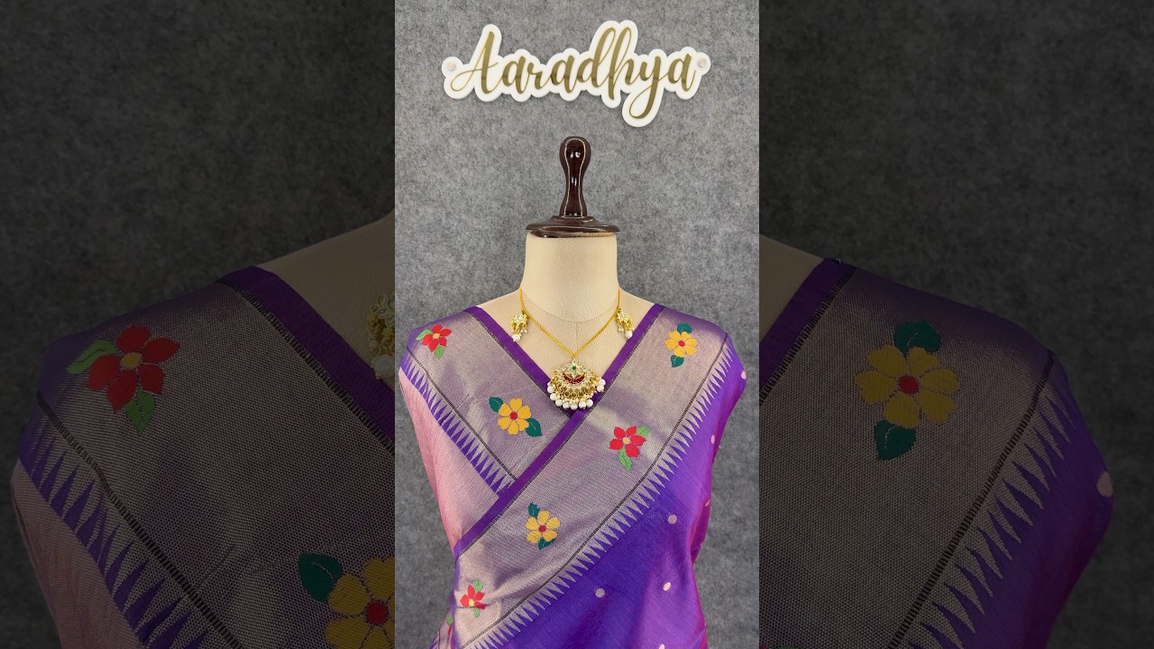 Phoolmala Paithani Soft Khadi Raw Silk Saree