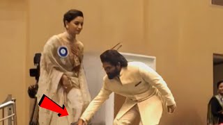 Real Gentleman Allu Arjun Touched Alia Bhatts Feet After Receiving His Best Actor National Award