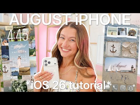 customizing my iPhone for SUMMER! ⛵️ *iOS 26 * cutest coastal aesthetic August refresh!!