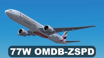 P3D V4.1 Full Flight - Emirates 777-300ER - Dubai to Shanghai (OMDB-ZSPD)