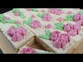 Бисквитные пирожные с масляным кремом - вернёмся в детство!!! Biskuitkuchen. Sponge cake. 海綿蛋糕.