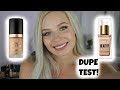 DUPE TEST! Too Faced Born This Way vs Covergirl Healthy Vitalist Elixir Foundation