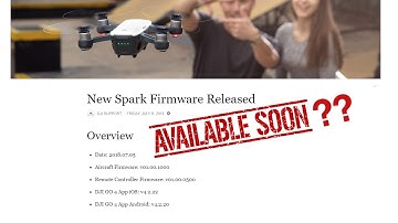 New DJI Spark Firmware to be Released Soon - OTG Officially Supported (v01.00.1000)