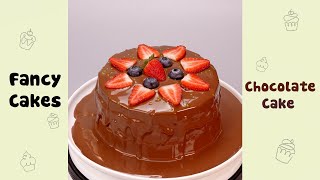 Strawberry Melting Chocolate Cake Decorating Idea #shorts#yumupcakes