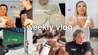 WEEKLY VLOG | Viral Strawberries & Choc, Meal Ideas, Solo Beach Day, Product Empties | Jaz Hand