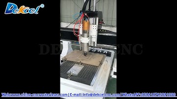 Dekcel 0609 ATC wood metal aluminium mold engraving router machine testing video