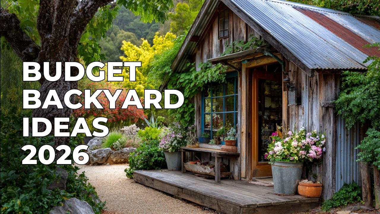Budget Small Backyard Ideas 2026: Vintage Rustic Garden Design Using Recycled Materials